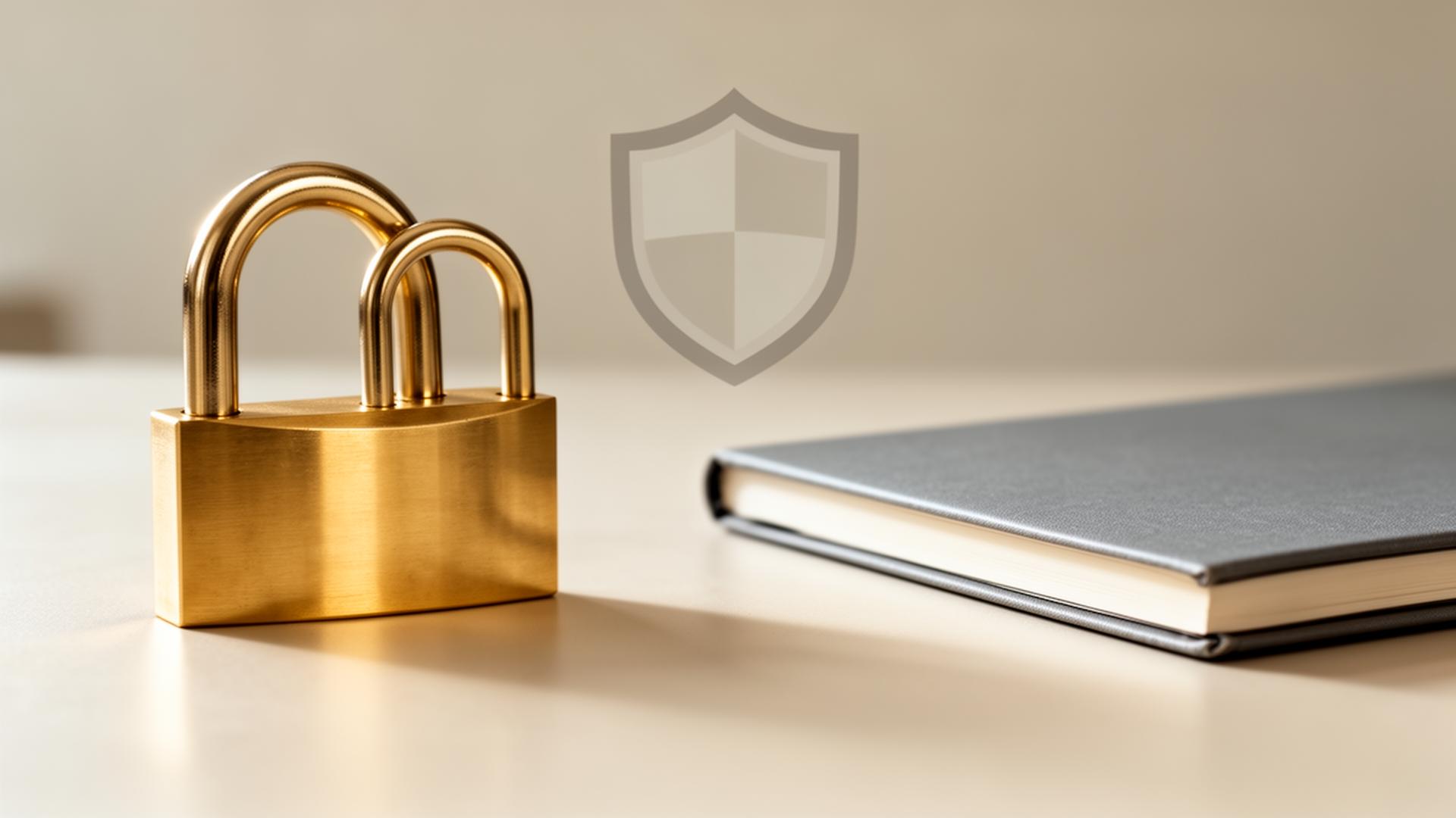Vorhängeschloss als Symbol für Datenschutz und sichere Datenverarbeitung