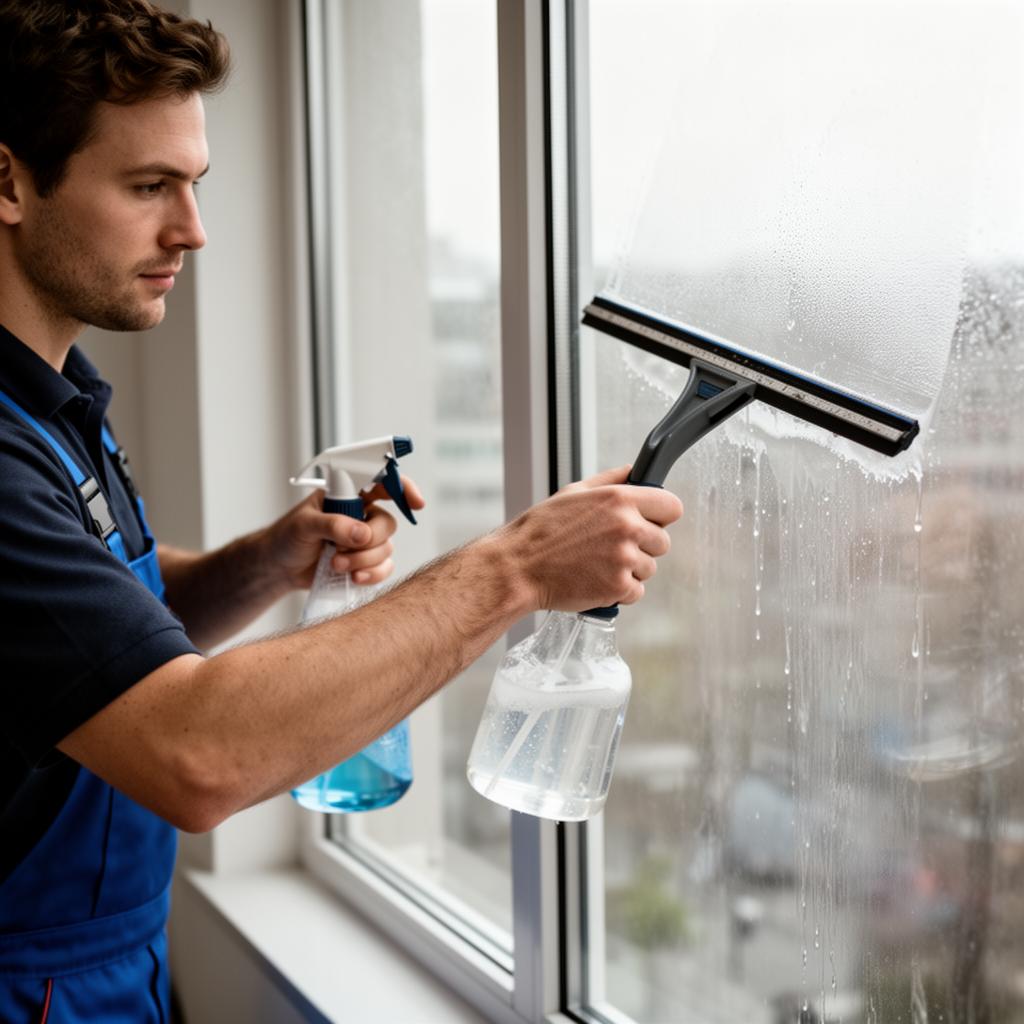 Streifenfreie Fensterreinigung mit Mikrofasertuch